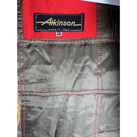 Vtg 60s 70s Atkinson Corduroy Coat Jacket 44 Tan Brown Made In Italy Vintage - Picture 11 of 13